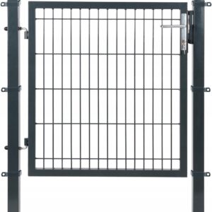 SONGMICS brama ze stali ocynkowanej, zamek 106 x 150 cm