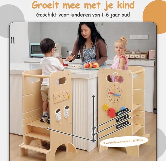 Olvy Kids - Wieża edukacyjna 4 w 1 - obrazek 6