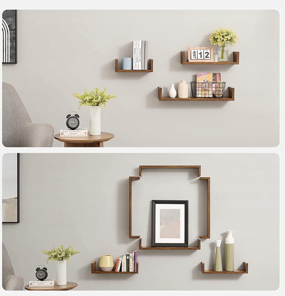 Komplet pływających 3 półek LOFT vintage brąz - obrazek 5
