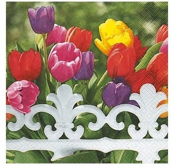 Serwetki w tulipany 20 sztuk - idealne do techniki decoupage