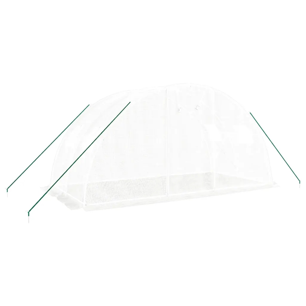 Szklarnia ze stalową ramą, biała, 8 m², 4x2x2 m - obrazek 3