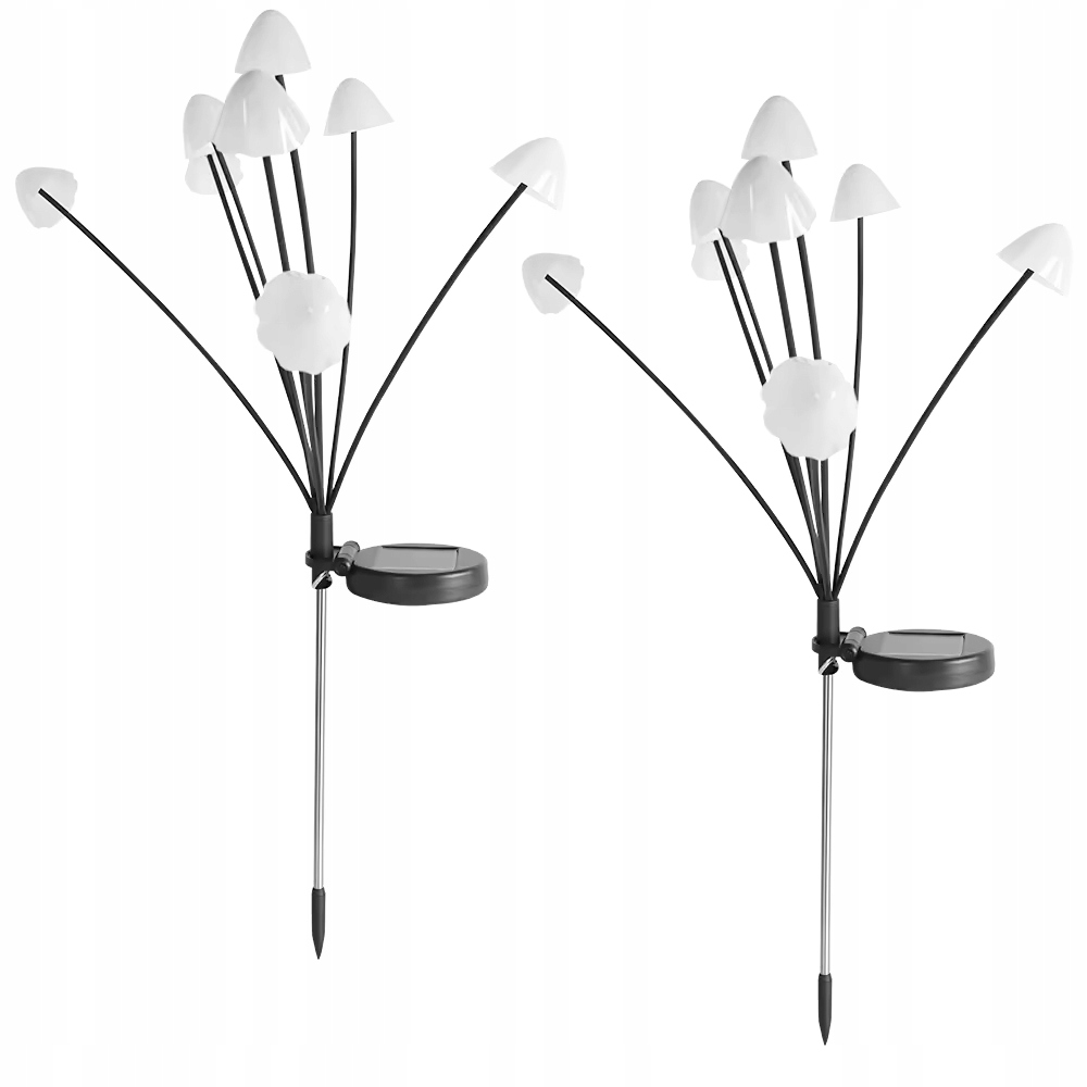 2x Lampa Solarna DRZEWKO LED Ogrodowa Wbijana GRZYBKI SOLARNE z czujnikiem