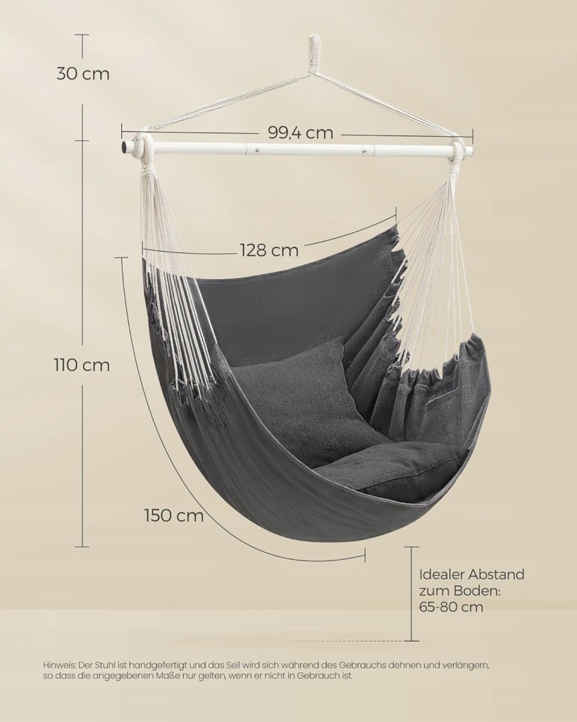 Krzesło brazylijskie Songmics 40 cm 150 kg - obrazek 3