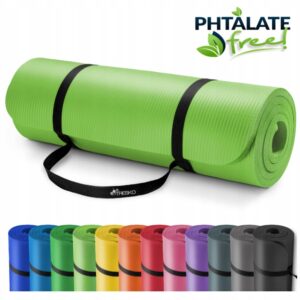TRESKO Mata do jogi,fitness,gimnastyczna, pilates190x100x1,5cm jasnozielona