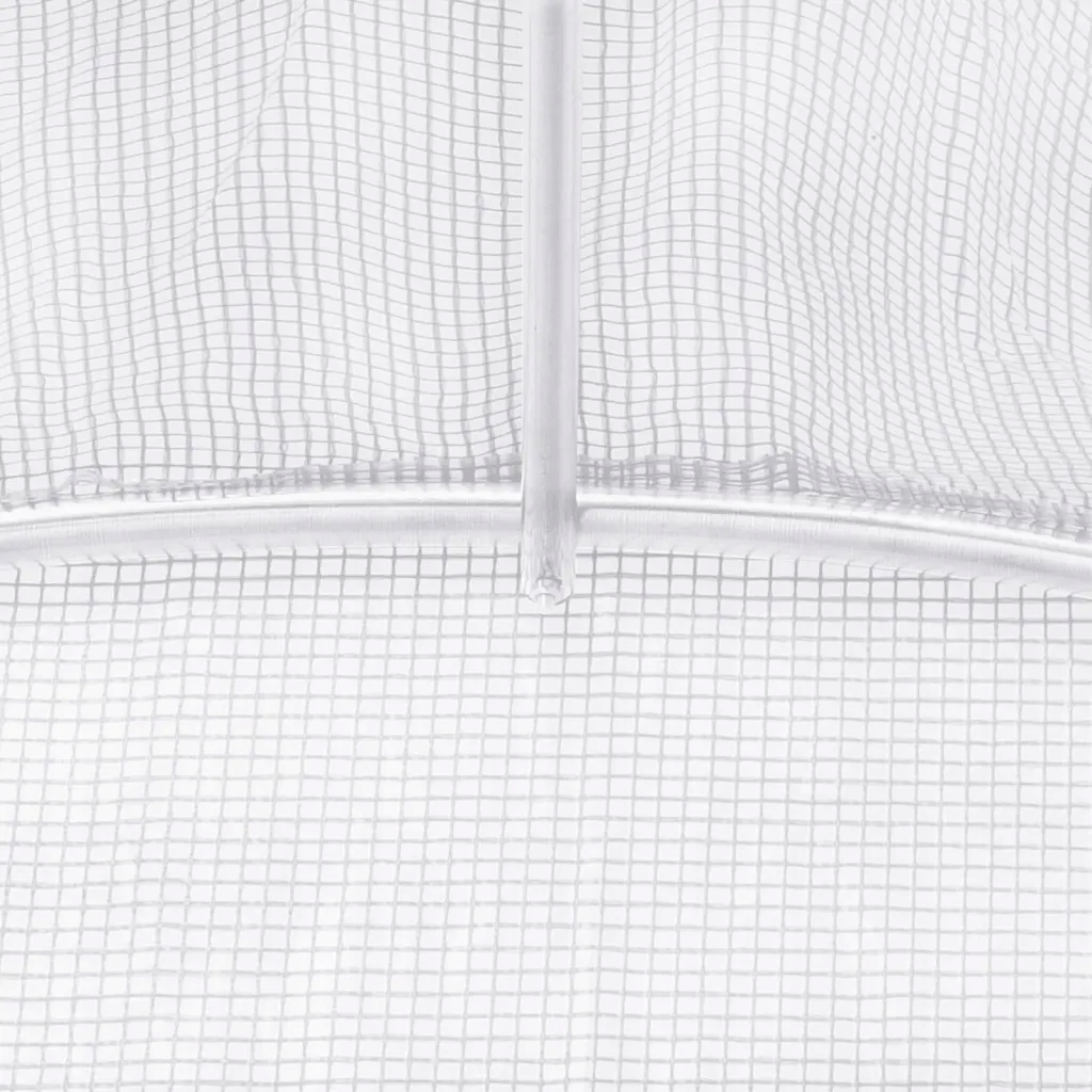 Szklarnia ze stalową ramą, biała, 8 m², 4x2x2 m - obrazek 9
