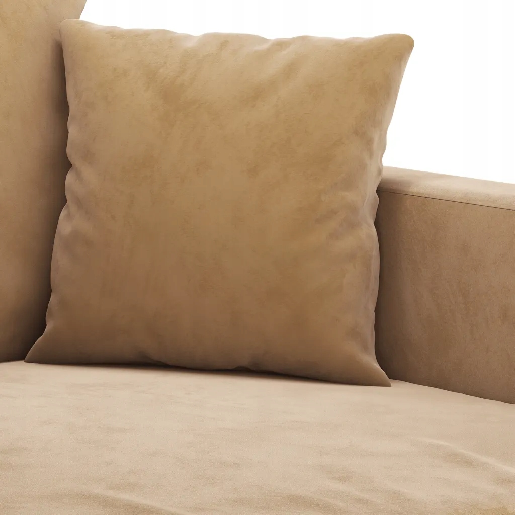 VidaXL Sofa 2-osobowa, brązowa, 140 cm, tapicerowana aksamitem - obrazek 4