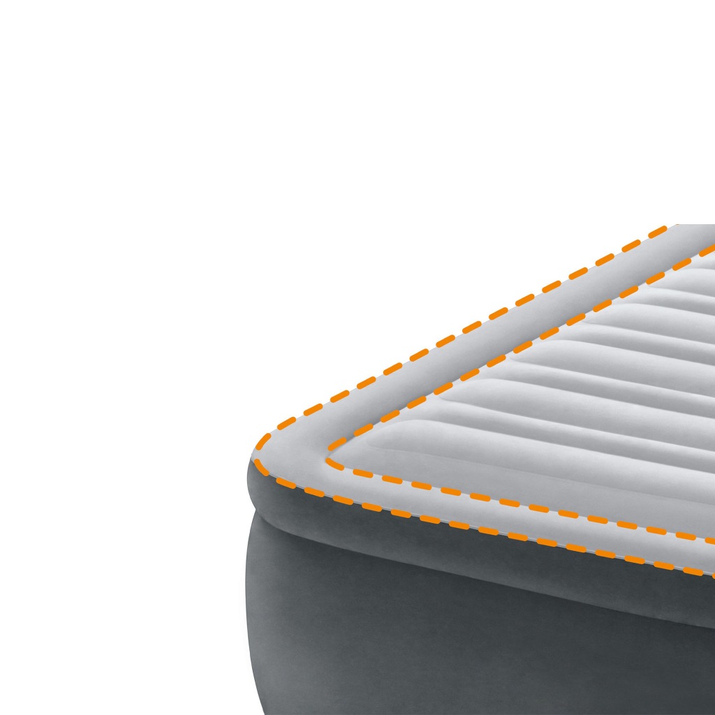 Materac dwuosobowy Intex 203 x 152 x 46 cm szary - obrazek 5