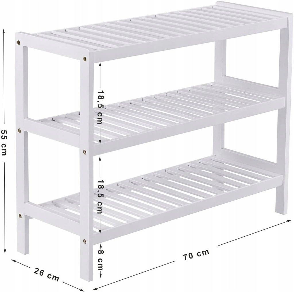 Szafka na buty Songmics 70 x 55 x 26 cm biały - obrazek 3