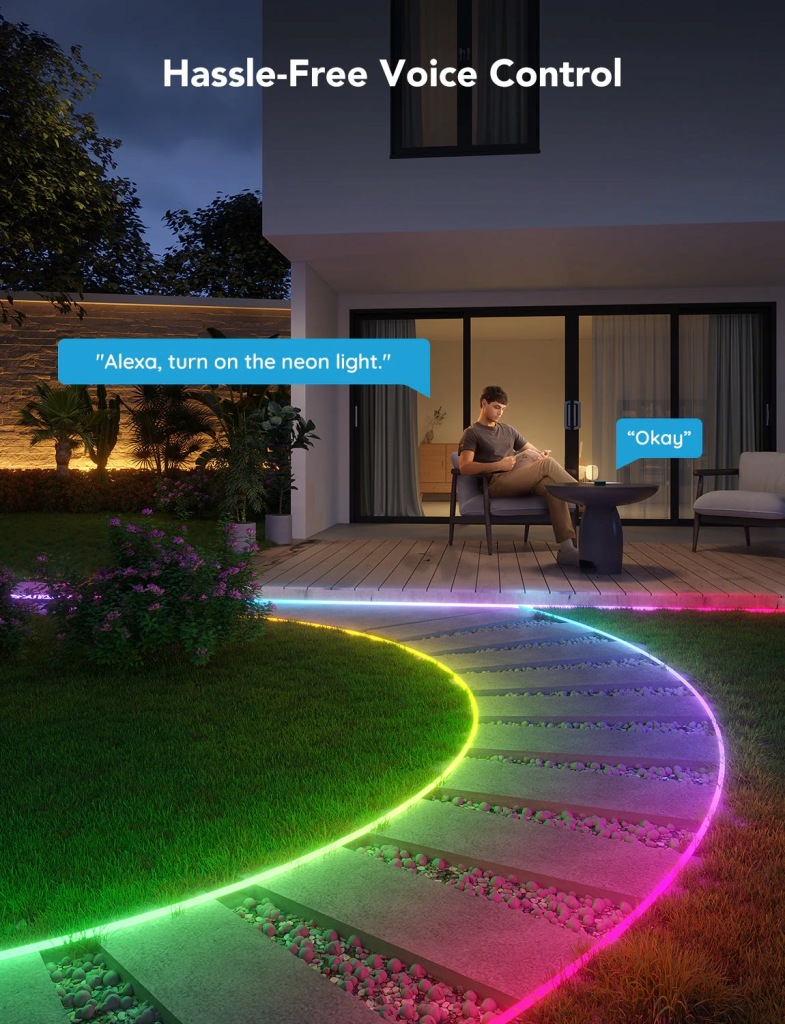 Taśma LED na zewnątrz Govee H61A8 BT WIFI Regulacja jasności 10 metrów - obrazek 8