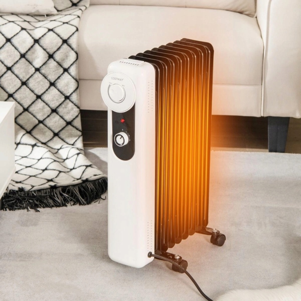 Grzejnik olejowy Costway 2000 W biały - obrazek 3