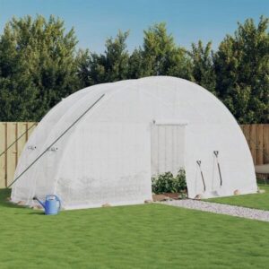 vidaXL Szklarnia ze stalową ramą, biała, vidaXL, 12 m², 6x2x2,85 m
