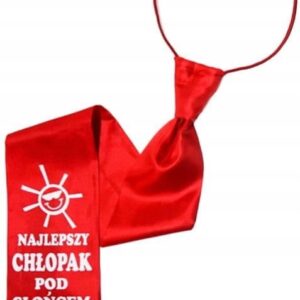 Krawat "Najlepszy chłopak pod słońcem" prezent na Dzień Chłopaka