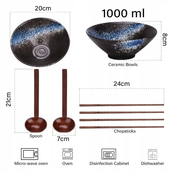 Sosayet Ceramiczne miski do ramenu - obrazek 2