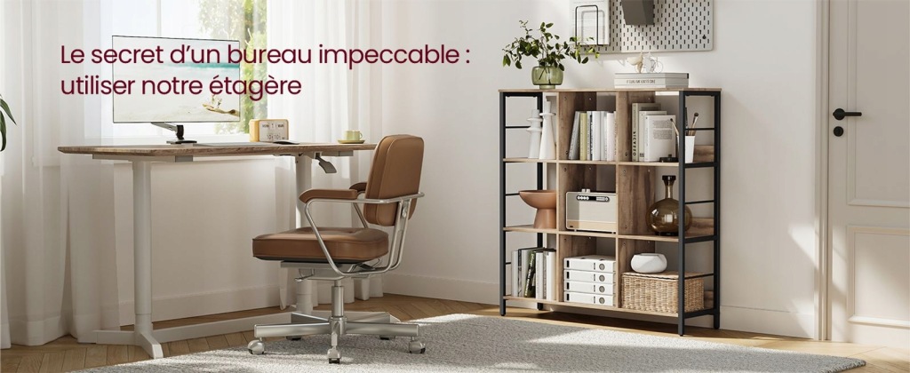 Regał Songmics 100 cm x 103,1 cm x 30 cm odcienie brązu - obrazek 6