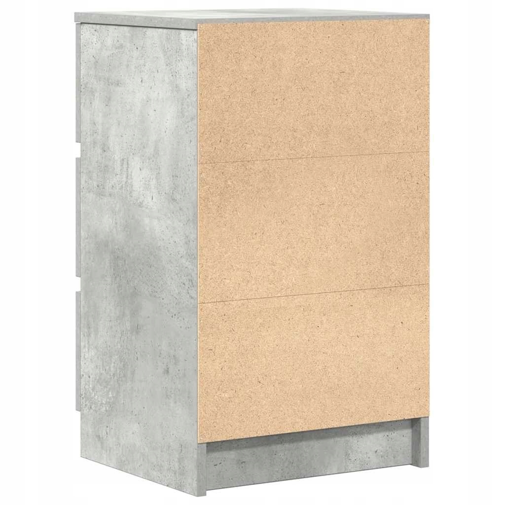 SZAFKI NOCNE Z 3 SZUFLADAMI 2 SZT. BETONOWY SZARY 39X35X65CM - obrazek 9