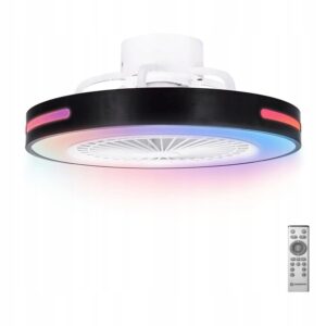 Plafon okrągły Aigostar 50 x 21 cm biały, czarny RGB