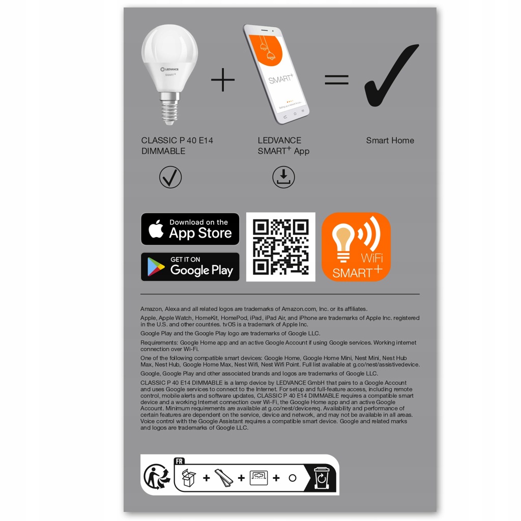 LEDVANCE SMART+ WiFi Classic ściemnialn E14 470lm - obrazek 2