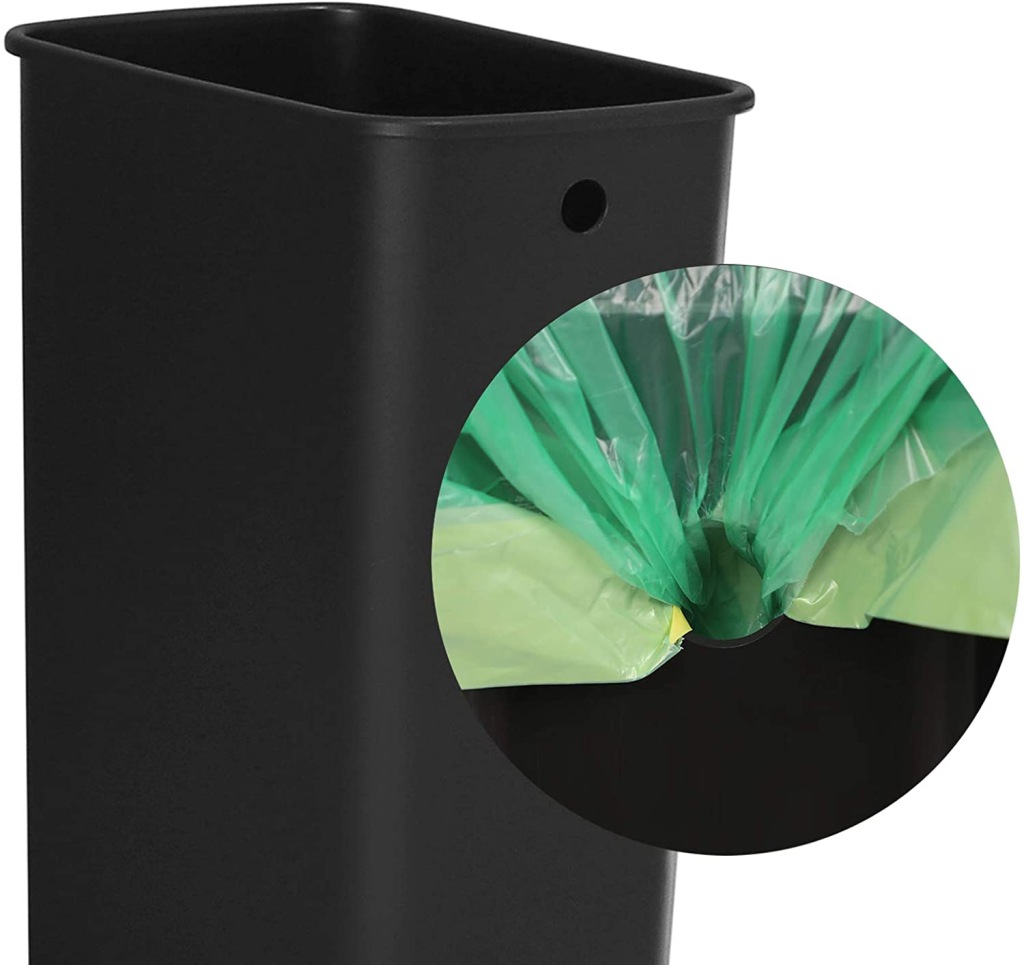 Kosz biurowy metal Songmics 40l biały - obrazek 6