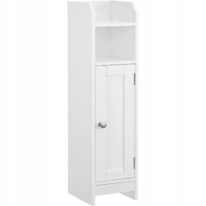 Szafka łazienkowa Songmics biała płyta MDF stojąca 80x18x20 cm klasyczna