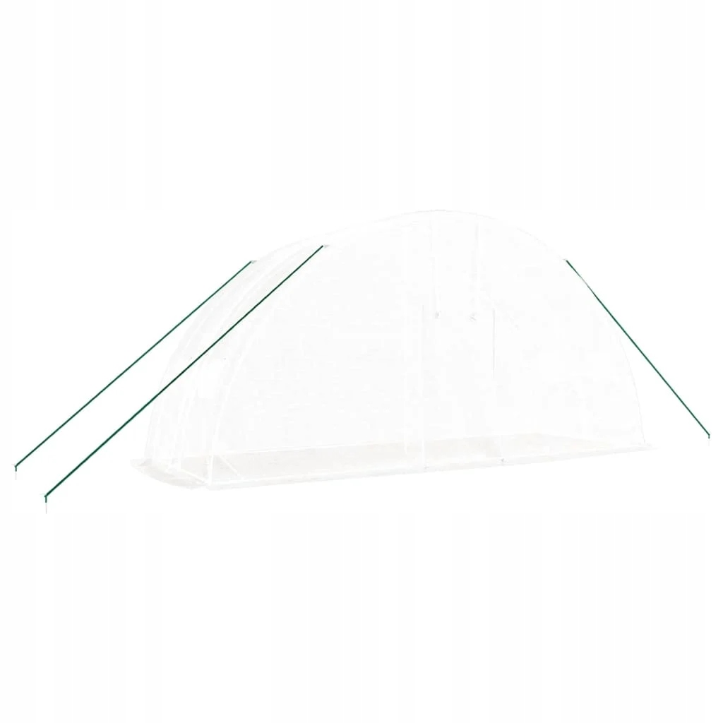 vidaXL Szklarnia ze stalową ramą, biała, vidaXL, 12 m², 6x2x2,85 m - obrazek 2
