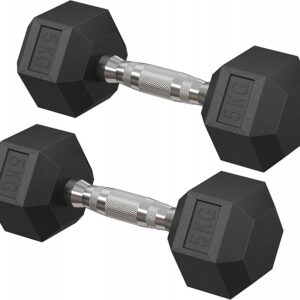 Hantle zestaw 2 sześciokątnych hantli do treningu, fitnessu