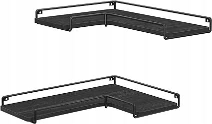 Półka drewno Songmics 40 x 29 cm czarny - obrazek 2