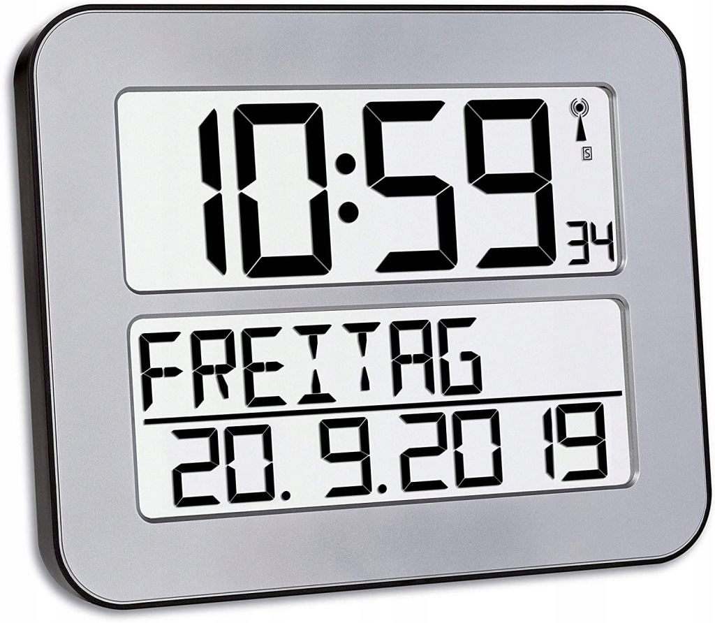 Zegar ścienny TFA srebrny 25,8cm - obrazek 2