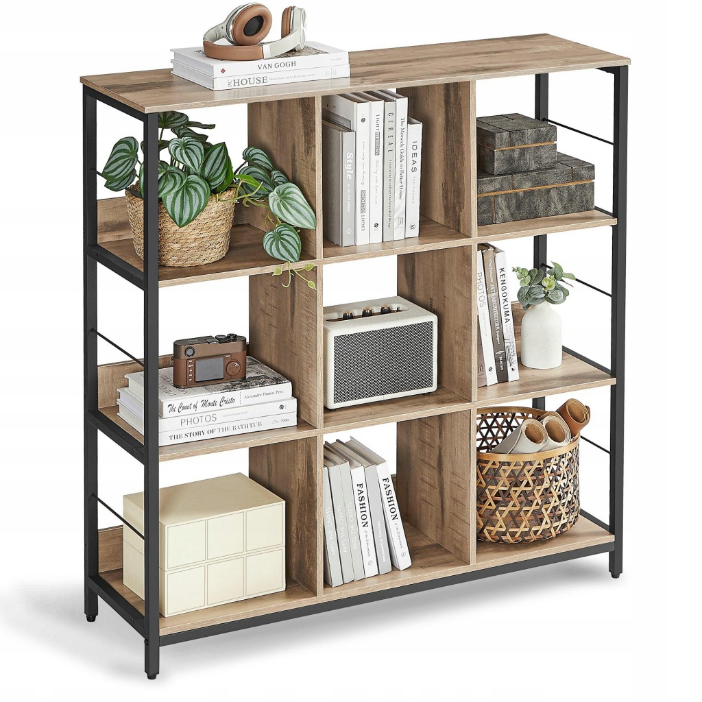 Regał Songmics 100 cm x 103,1 cm x 30 cm odcienie brązu