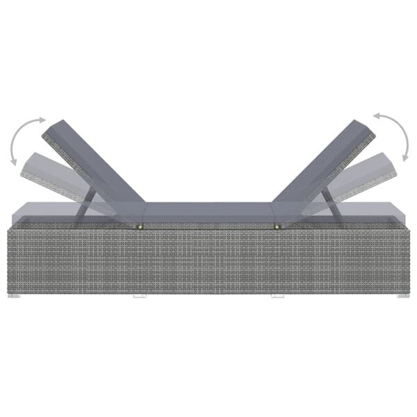 Leżak aluminium szary VidaXL - obrazek 9