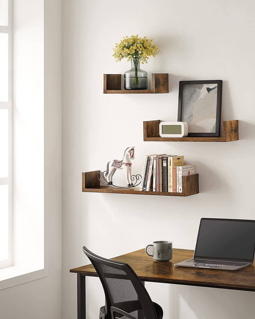 Komplet pływających 3 półek LOFT vintage brąz - obrazek 3