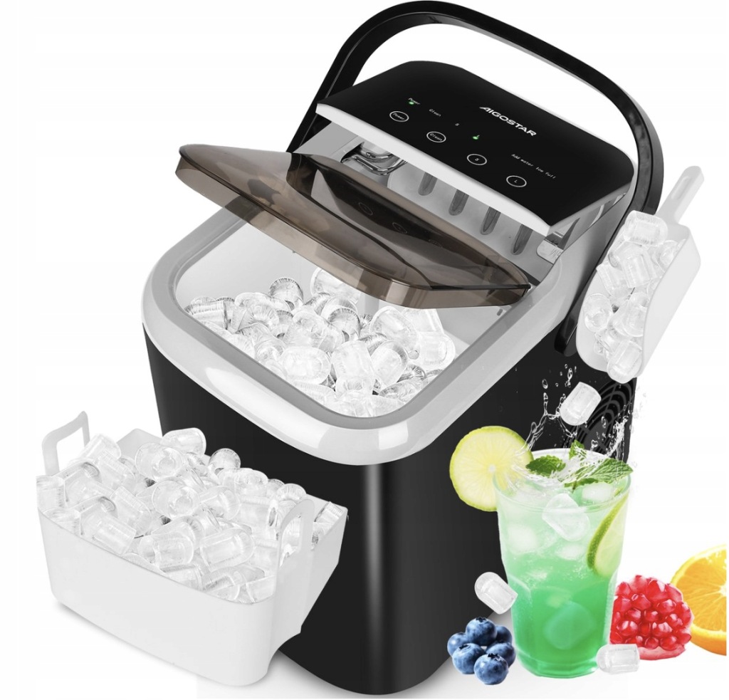 Kostkarka Aigostar 1,5l/14kg, funkcja samoczyszczenia, przenośna