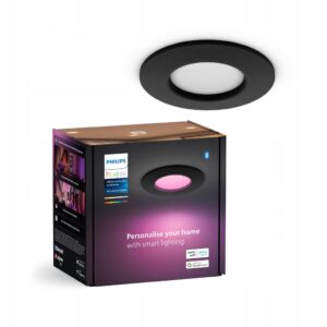 PHILIPS Hue Smart Slim Lampa 90mm Białe/Kolorowe Światło Bluetooth Czarna