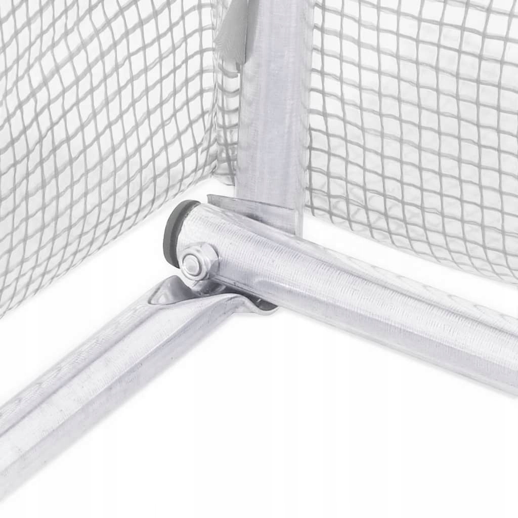 vidaXL Szklarnia ze stalową ramą, biała, vidaXL, 12 m², 6x2x2,85 m - obrazek 6