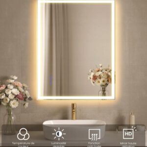 Lustro ścienne Songmics prostokąt 80 x 60 mm