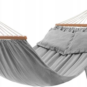 Hamak z drążkiem Songmics szary 300 kg 210 x 150