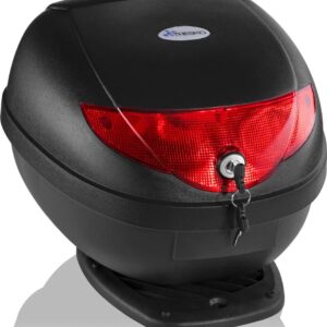 TRESKO KUFER MOTOCYKLOWY UNIWERSALNY SKUTER 24L ODBLASK