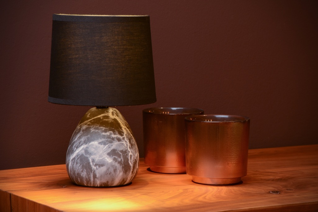 LAMPKA STOŁOWA LUCIDE MARMO 47508/81/30 CZARNY - obrazek 7