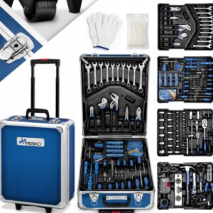 TRESKO zestaw narzędzi 949el walizka aluminiowa z kółkami