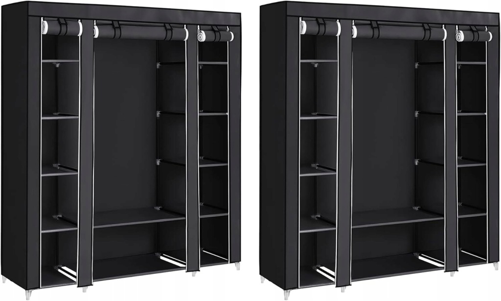 Szafa SONGMICS Szafa 150 x 175 x 45 cm czarny 150 x 175 x 45 cm czarny - obrazek 4