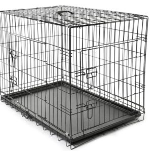 Metalowa klatka dla psa 91x58x64cm Tresko Czarna