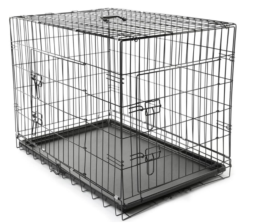 Metalowa klatka dla psa 91x58x64cm Tresko Czarna
