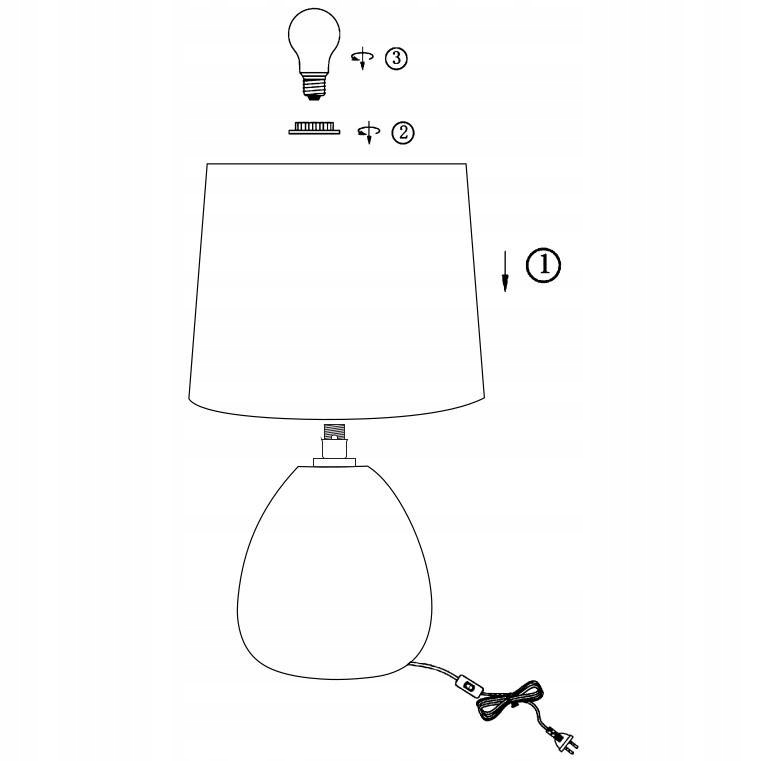 LAMPKA STOŁOWA LUCIDE MARMO 47508/81/30 CZARNY - obrazek 3