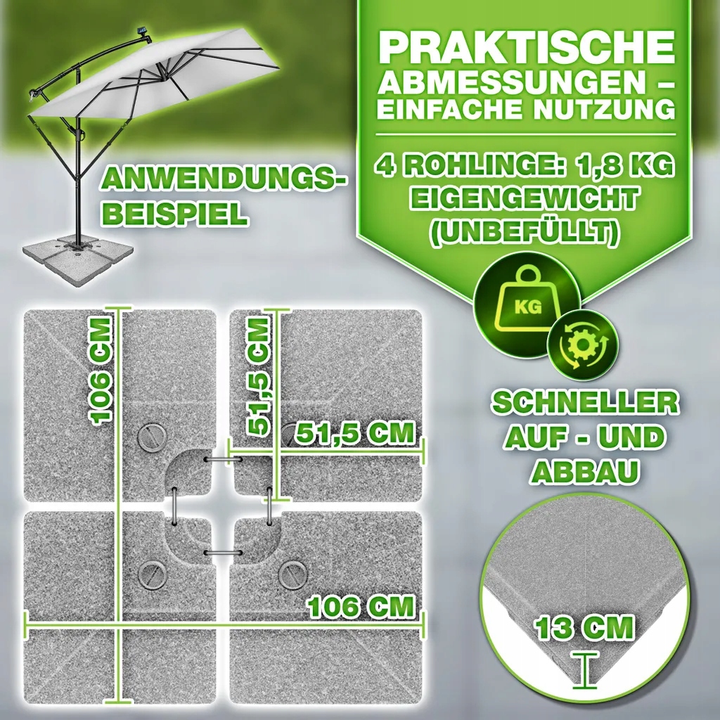 Podstawa Stojak na parasol tillvex , 90l - obrazek 3