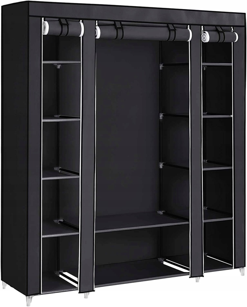 Szafa SONGMICS Szafa 150 x 175 x 45 cm czarny 150 x 175 x 45 cm czarny - obrazek 6