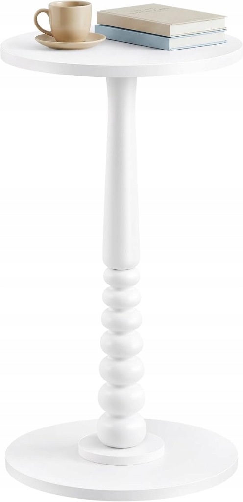 Stolik kawowy Songmics okrągły 30 x 30 x 55cm biały - obrazek 2